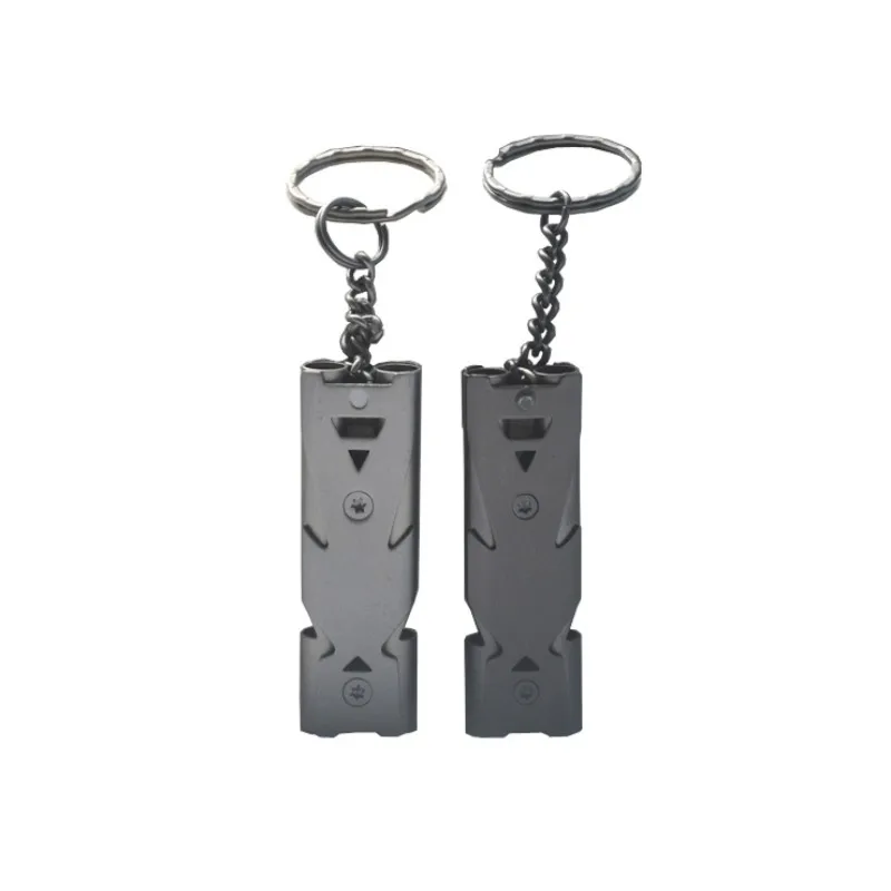 

Outdoor Stainless Steel Emergency Whistle 120 Decibeles Emergency Whistle Outdoortools Silver and Black