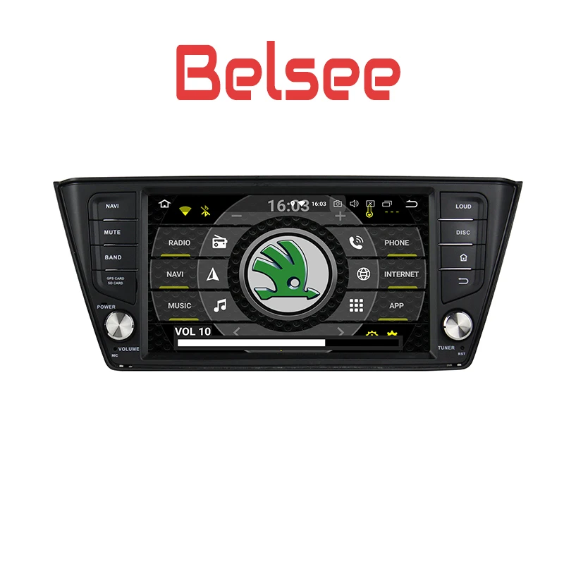 Автомагнитола Belsee для Skoda Fabia мультимедийный проигрыватель с восьмиядерным