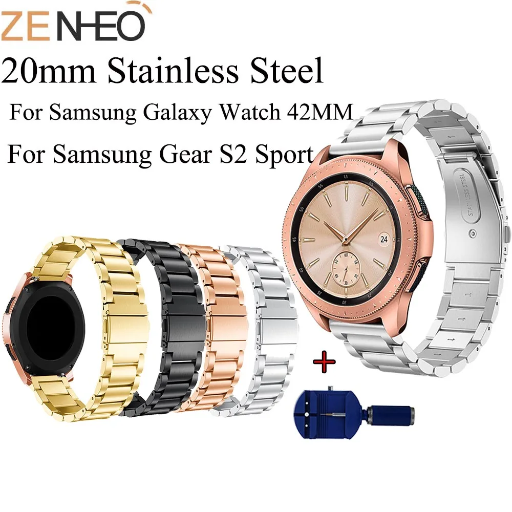 Новый ремешок для часов из нержавеющей стали Samsung Galaxy Watch 42 мм Gear S2 спортивные