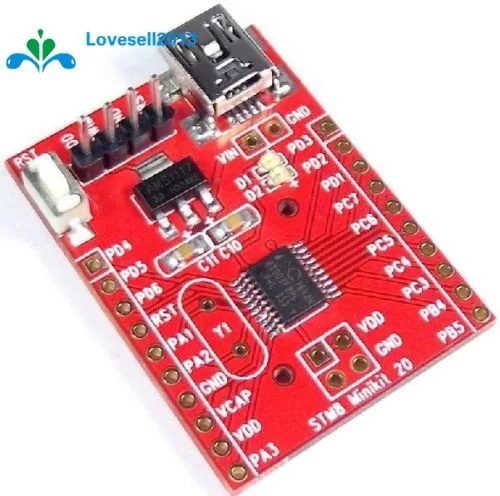 

Плата разработчика минимальной конфигурации системы STM8S003F3P6 STM8 STM8S, 20 контактов, отладка при плавании