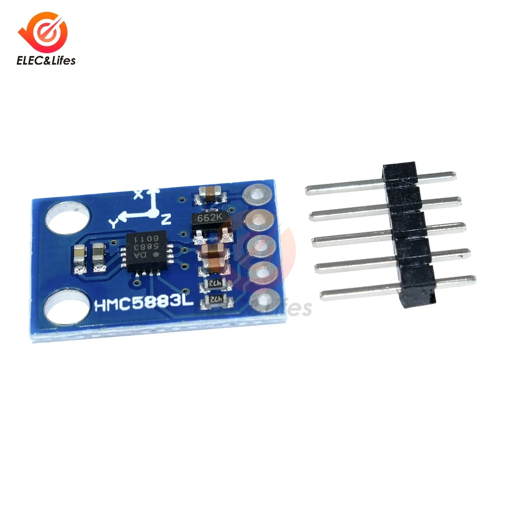 

GY-273 3V-5V HMC5883 HMC5883L Triple Axis Compass Magnetometer Sensor Module For Arduino