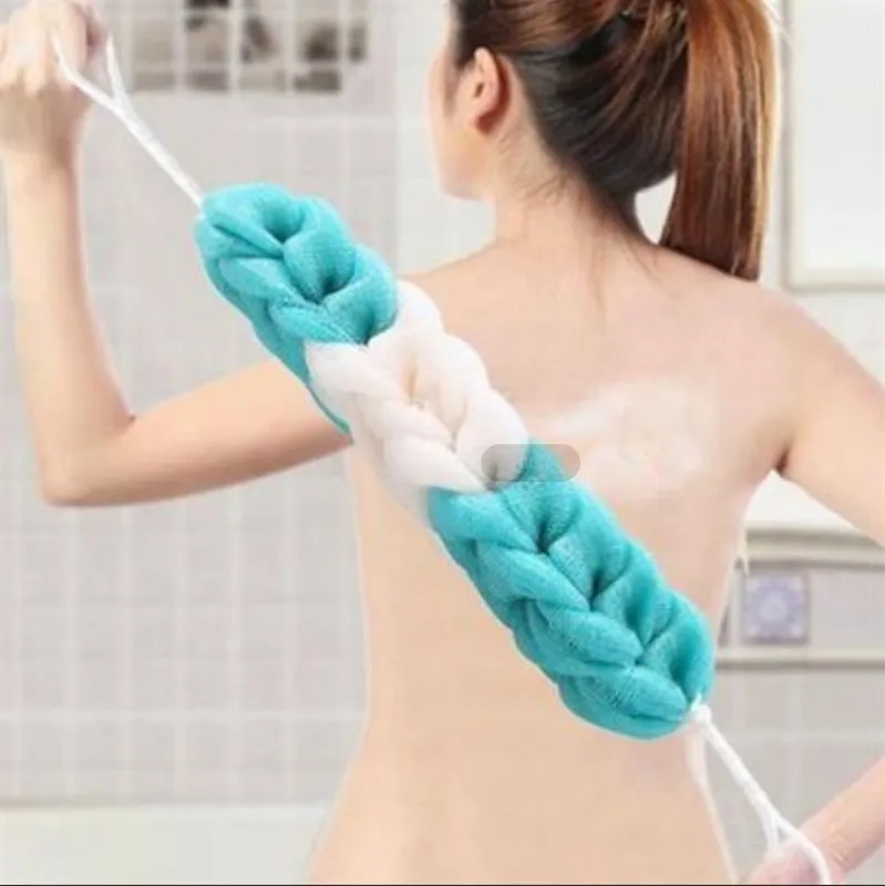 Растягивающаяся нейлоновая задняя скрубберная щетка для тела отшелушивающая