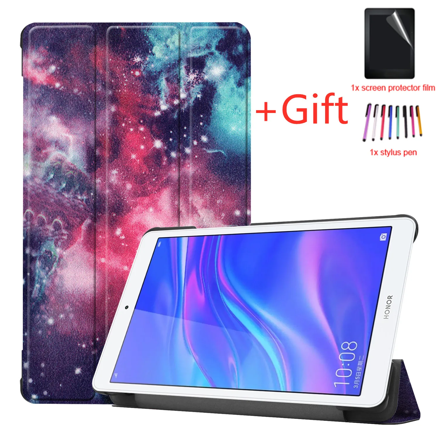 Ультра тонкий чехол для huawei Mediapad T5 8 0 дюймов из искусственной кожи на магните с
