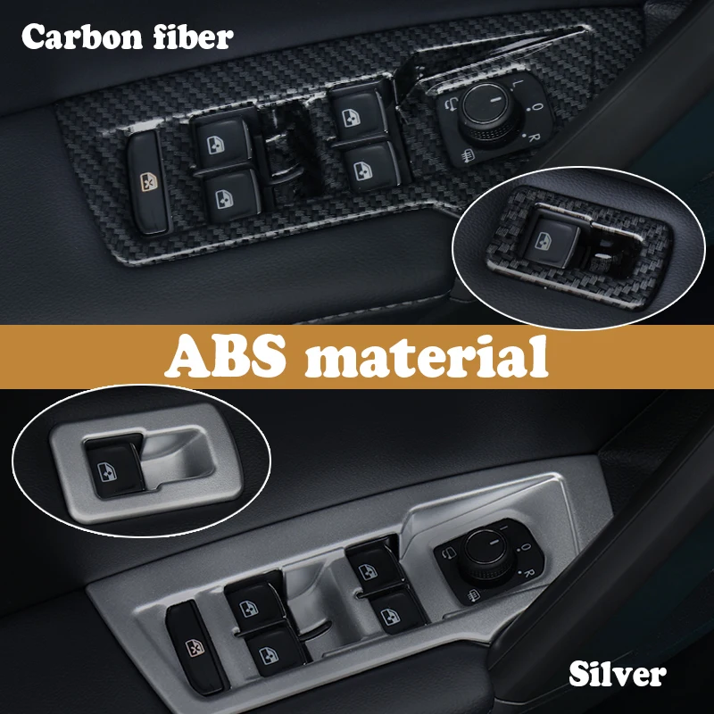 Фото Аксессуары Atreus для Volkswagen Tiugan MK2 2016, автомобильные наклейки на панель переключателя стеклоподъемника VW Tiguan 2017 2018 №2