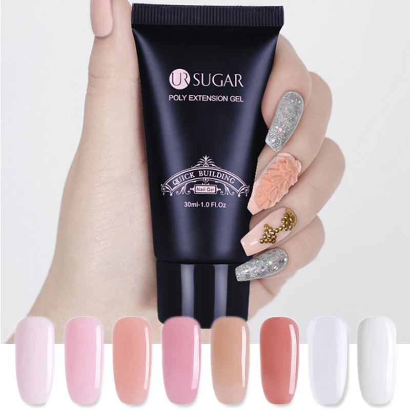 Ur Sugar конструирующий Гель-лак для ногтей Советы Кисть для ногтей инструмент пальца расширение Гель-лак для ногтей, с украшением в виде кристаллов лак для ногтей искусство украшения