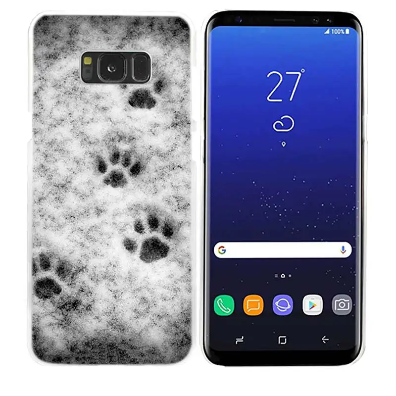 01 Чехол для телефона с изображением собачьей лапы для samsung Galaxy M20 M10 S10 S9 S8 Plus S7 S6 Edge Note 8 9 Жесткий пластиковый Чехол - Цвет: 01