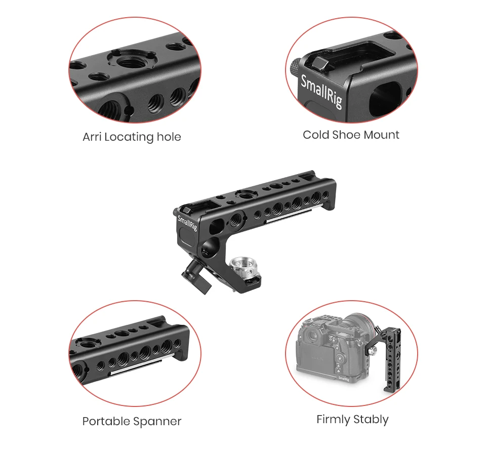 SmallRig универсальная ручка Arri с фиксацией верхней ручки с 15 мм зажимом для камеры Dslr клетка микрофон башмак крепление DIY-2165