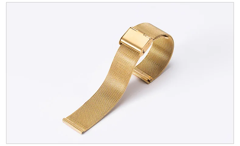 HIXANNY 16 18 20 22mm Black Silver Gold Rose ultra-thin Stainless Steel milan Mesh Strap Bracelets Watch Band | Электроника