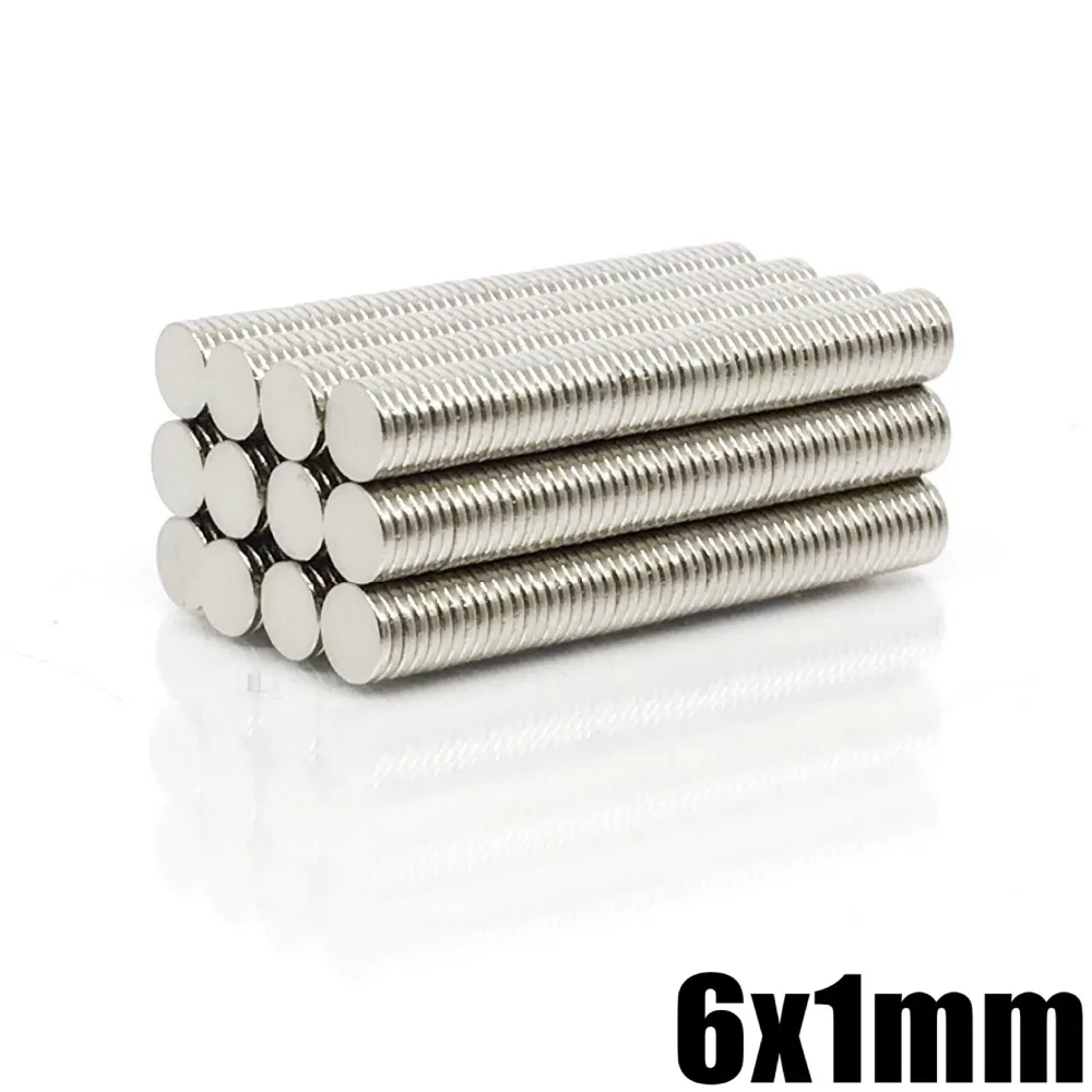 50/100/200/500 шт 6 мм X 1 мм Сильный цилиндр редкоземельный магнит 6X1 неодимовый магнит оптом лист N35 мини маленькие круглые магниты диски 6*1 мм