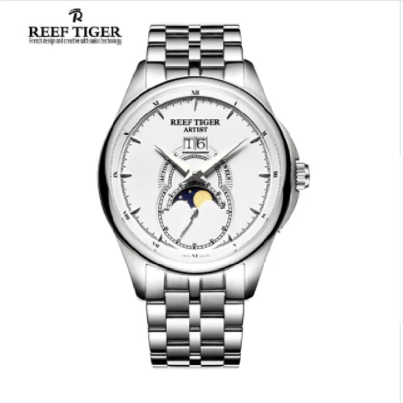 Часы Reef Tiger мужские автоматические из нержавеющей стали|Мужские механические