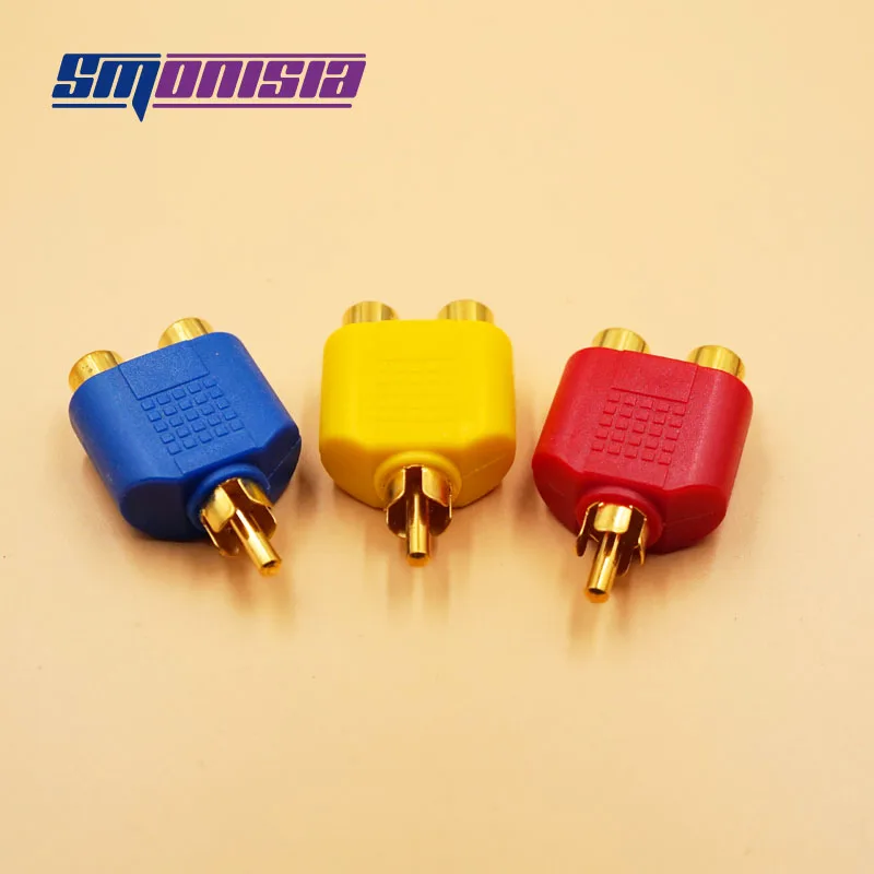 Smonisia 10 100 шт цветной позолоченный Лотос AV RCA штекер для двойной лотос женский 2RCA