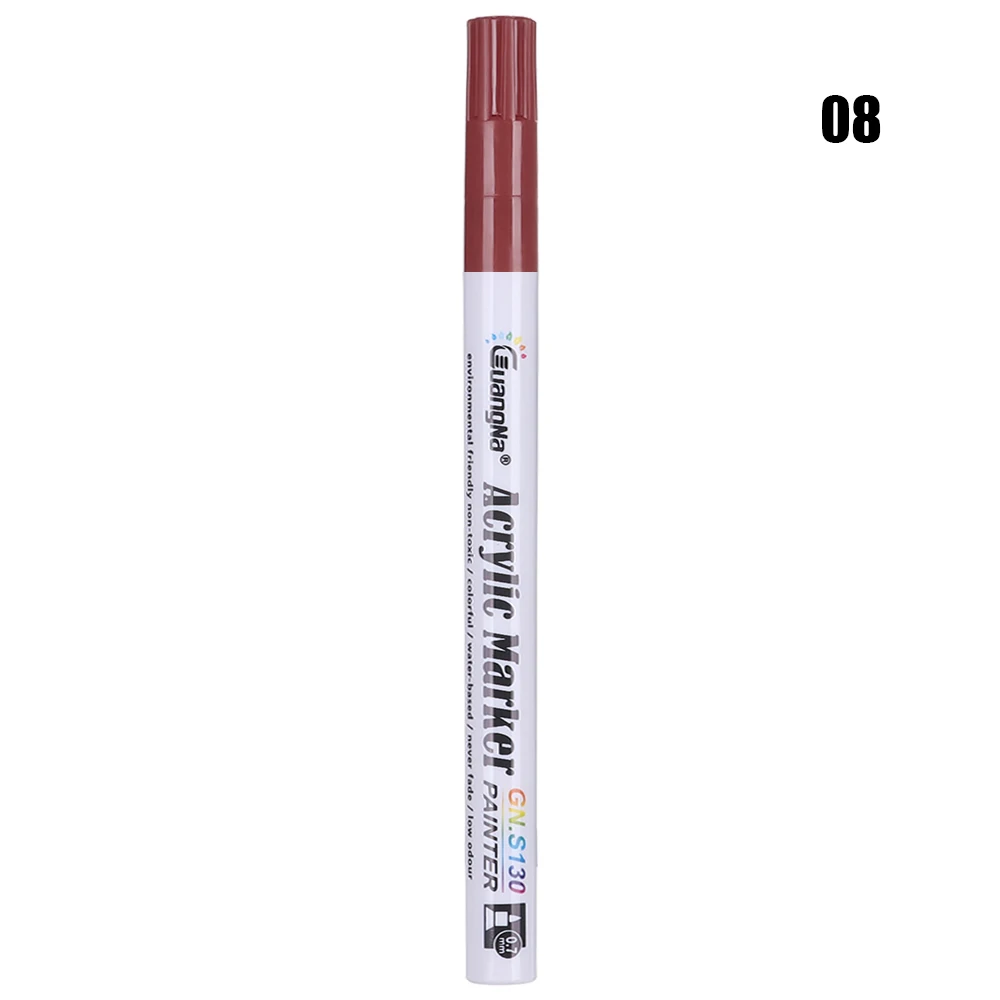 8 18 Color Metallic Micron Pen Detailed Marking Color Metal Marker For Album Black Paper Drawing School Art Supplies Paint Pens - Цвет: 8