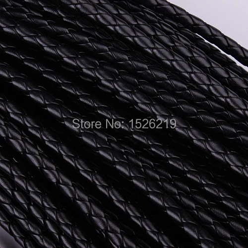 Круглый плетеный шнур из ПУ кожи для браслетов и ожерелий 5 м/лот 6 мм F2023 |