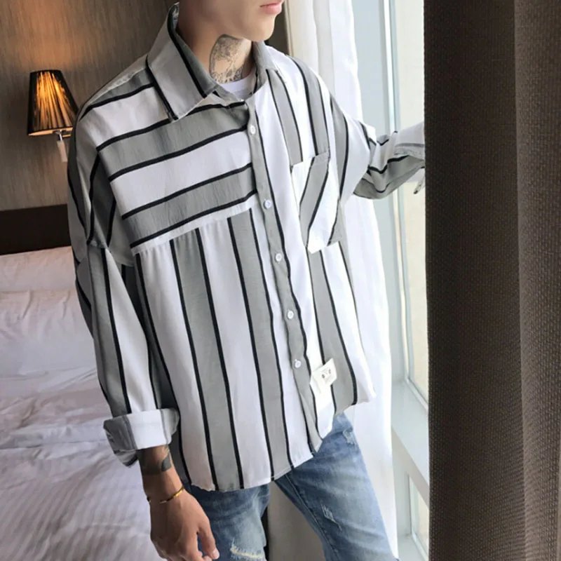 2018 Новая мода Корейская версия весеннего нерегулярные многоцветный полосатая