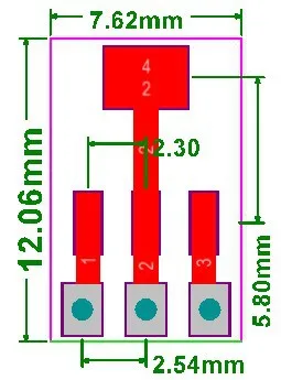Бесплатная доставка 100 шт. SOT89 SOT223 отложным воротником SIP3 DIP 1.5/2.3 шаг стабилитрон MOS