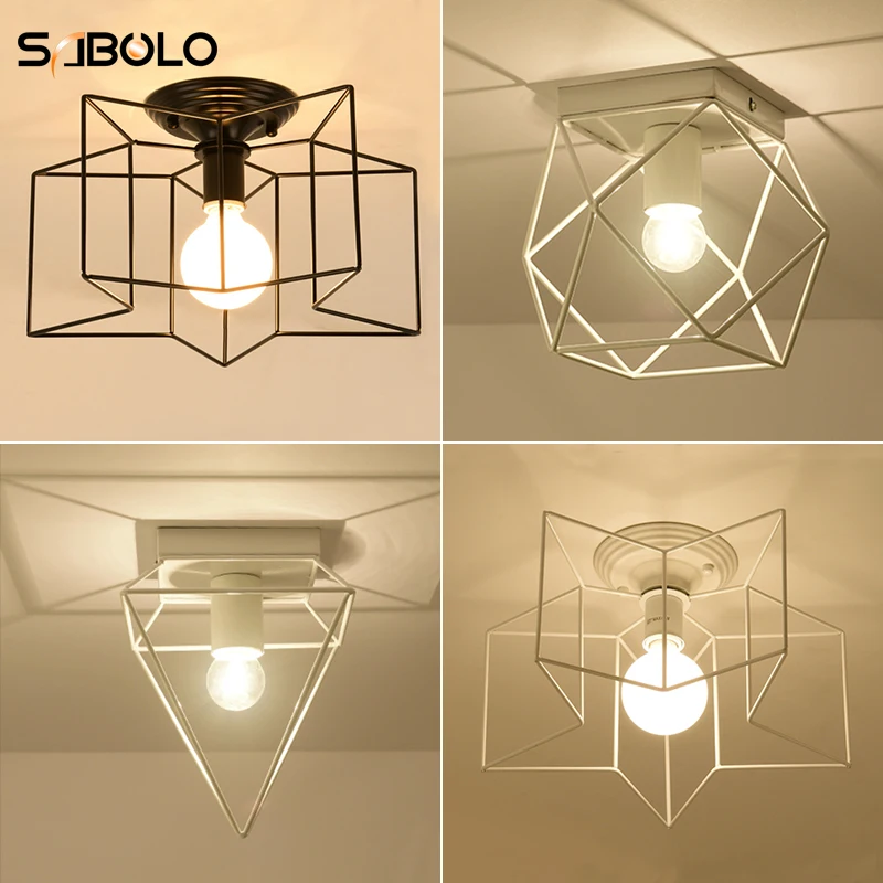 Винтажный потолочный светильник s железная потолочная лампа в стиле ретро клетка кухонные принадлежности