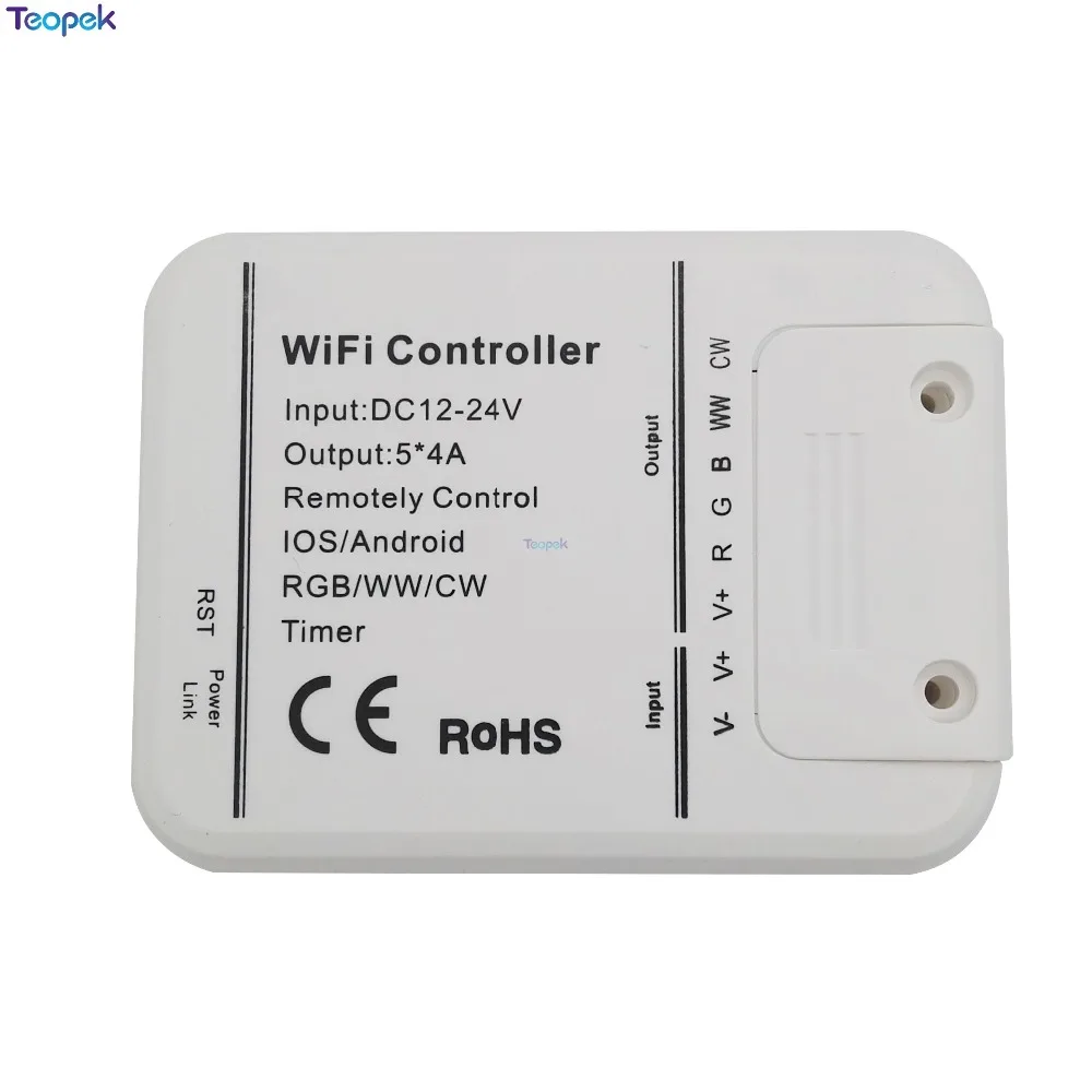 Светодиодный контроллер Magic Home 5 каналов Wi Fi RGB/CW/WW 16 миллионов цветов Φ 20A