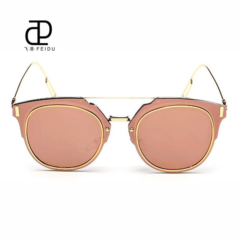 FEIDU 2016 женские солнцезащитные очки кошачий глаз из сплава брендовые дизайнерские