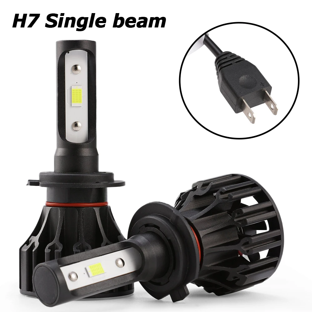 Oslamp светодиодный фар H7 H11 H1 H3 9006 9005 моноблочные светодиодные чипы 8000lm 72 Вт 6500 к автомобиля спереди лампы ближнего света дальнего света Противотуманные лампы «Все-в-одном»