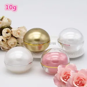 Пластиковые флаконы золотистого и розового цветов, 10 г, емкость для косметики, эмульсии крем для глаз лица, пустая упаковка для косметики, 25 шт.