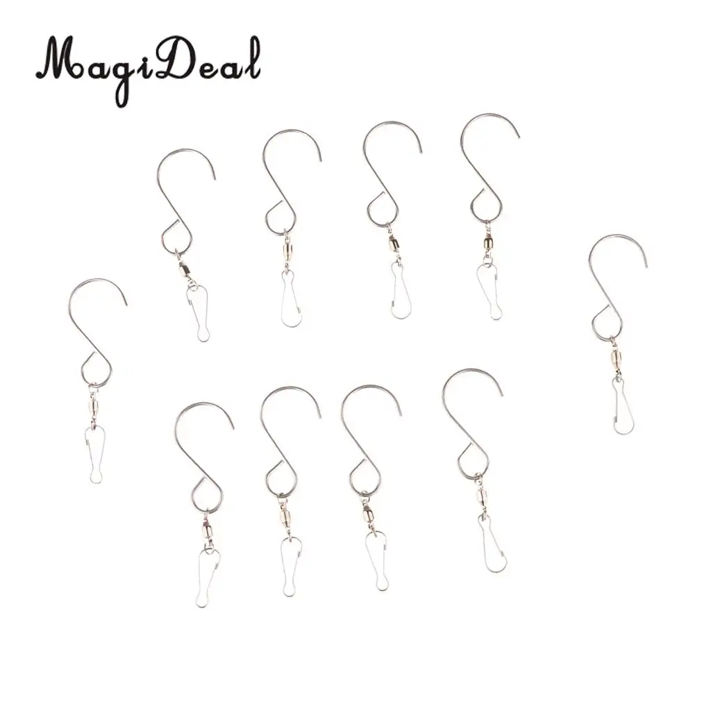 10Pcs Powerful Stainless Steel S Shape Bathroom Shower Curtain Hooks Rings With Clip #1 | Дом и сад