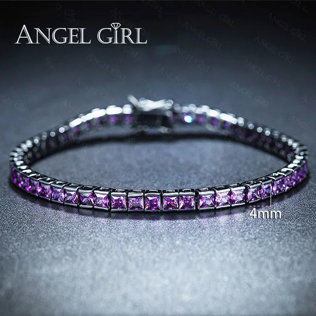 AngelGirl Винтаж Оптовая Продажа Элегантные квадратные теннисные браслеты для