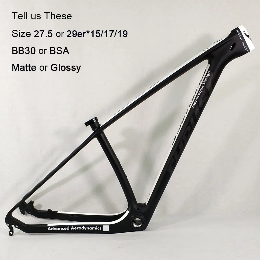 Высокое качество карбоновая рама mtb 15 17 19 рама для горного велосипеда 29er 27,5 er карбоновое волокно T1000 BB30/BSA синий желтый черный красный цвет - Цвет: white new paint