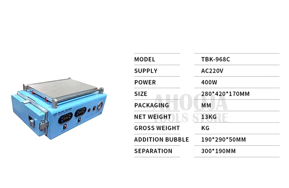 TBK-968C встроенный компрессор вакуумный насос пузырьковый Сепаратор ЖК-экран ОСА Автоклавный пузырь удалить машину для ipad изогнутый экран