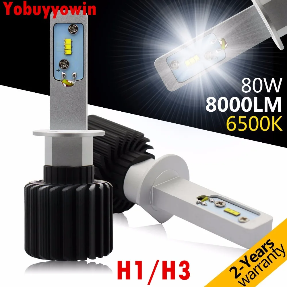 Новый H1 светодиодный фары для авто 80 Вт 8000LM 6500K холодный белый Lumi sLUXEON зэс HELLA RALLYE