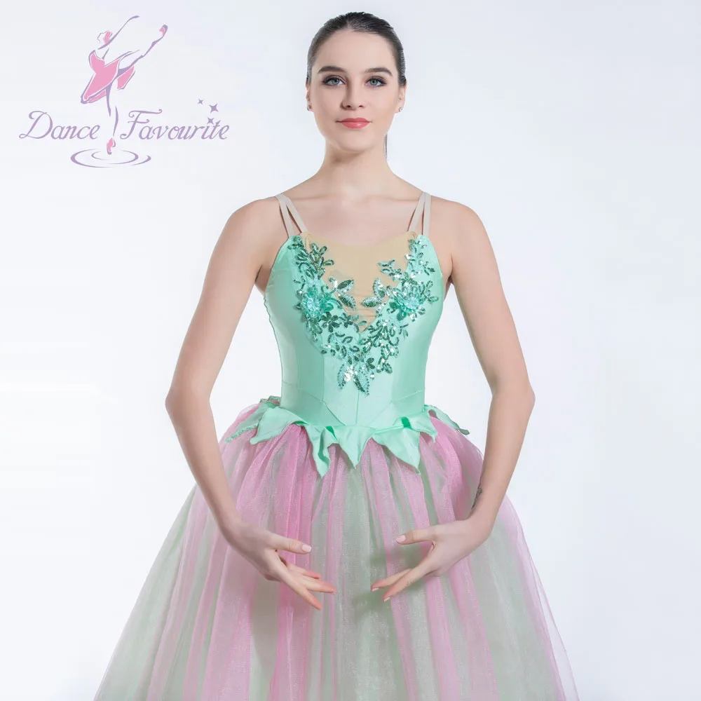 19215 Dance Favourite New Ballet Tutu Green Spandex Bodice Costume Women Romantic Long | Тематическая одежда и униформа