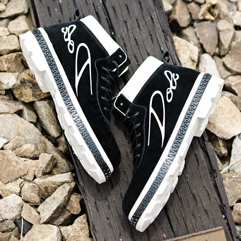 2019 Autumn And Winter New Warm Fashion Mid-slip Non-slip Wear-resistant Short Boots British Wind Retro Trend Men's Casual | Обувь