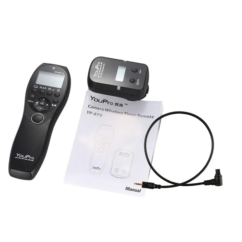 

YouPro YP-870II N3 2.4G Wireless Remote Control LCD Timer Shutter Release Transmitter Receiver for Canon DSLR Cameras In stock