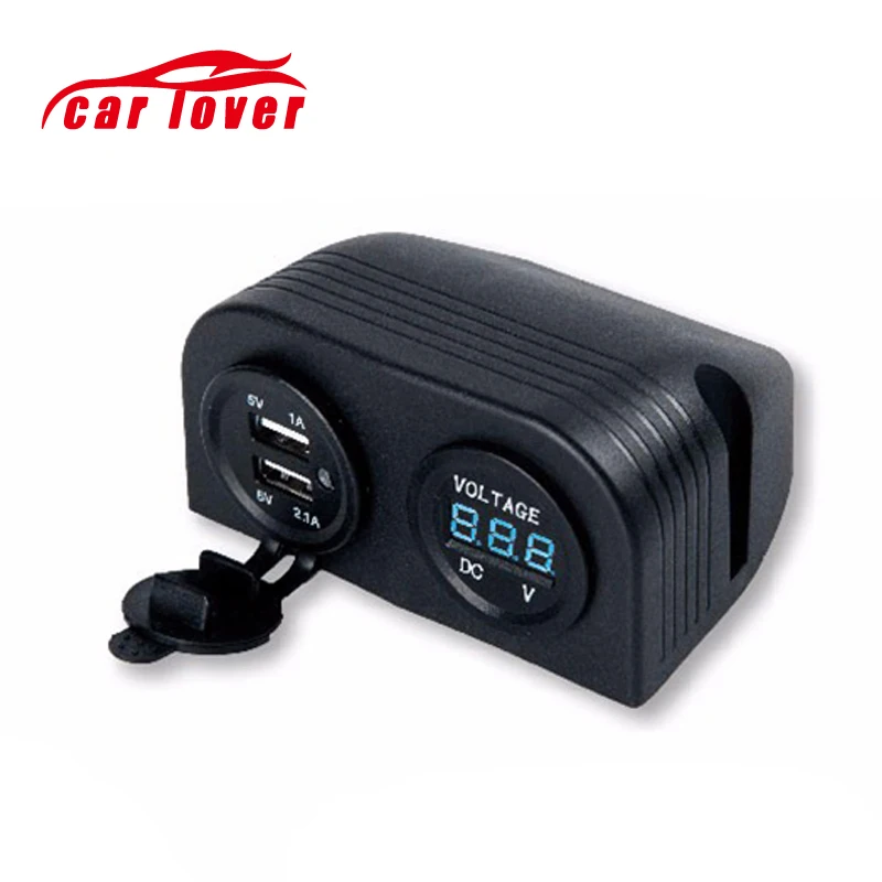 MotorcycleCar Мути функция Dual USB переходник для зарядного устройства + палатка база