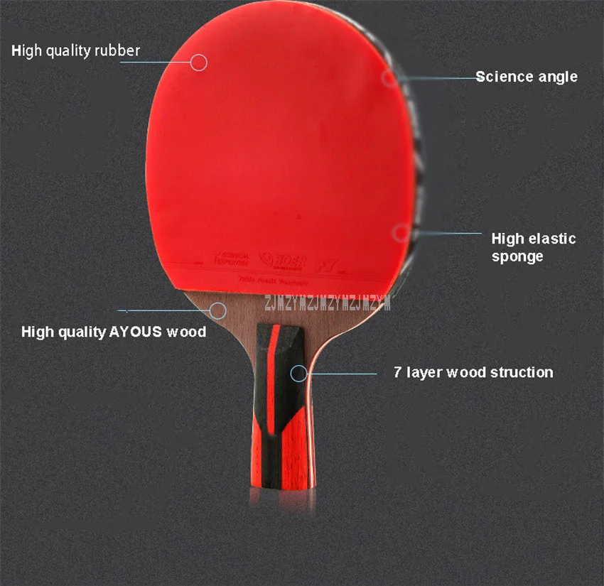 Высококачественная профессиональная резиновая ракетка для настольного тенниса