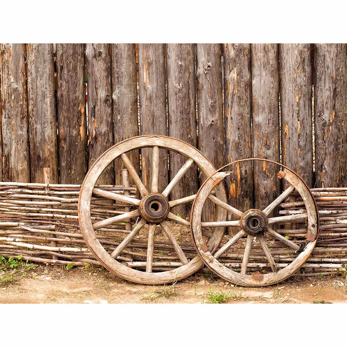 Allenjoy Проблемные колеса деревянный сарай винтажные фоны для детей фотостудии fond