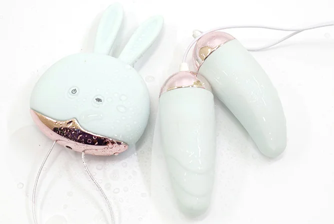 Кролик двойной прыжок яйцо водонепроницаемый Женский массажный мастурбатор