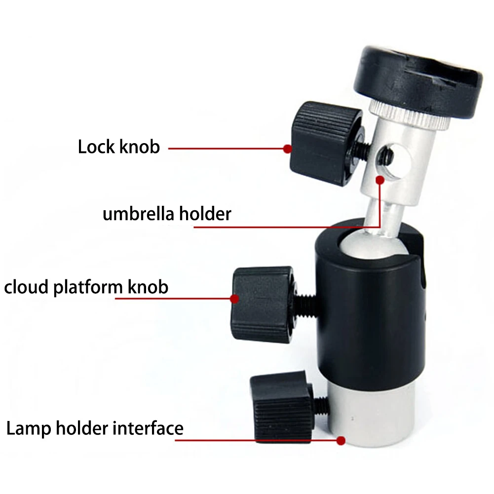 Металлический поворотный шар Универсальный зонт держатель камеры Вспышка Кронштейн Speedlite Поддержка