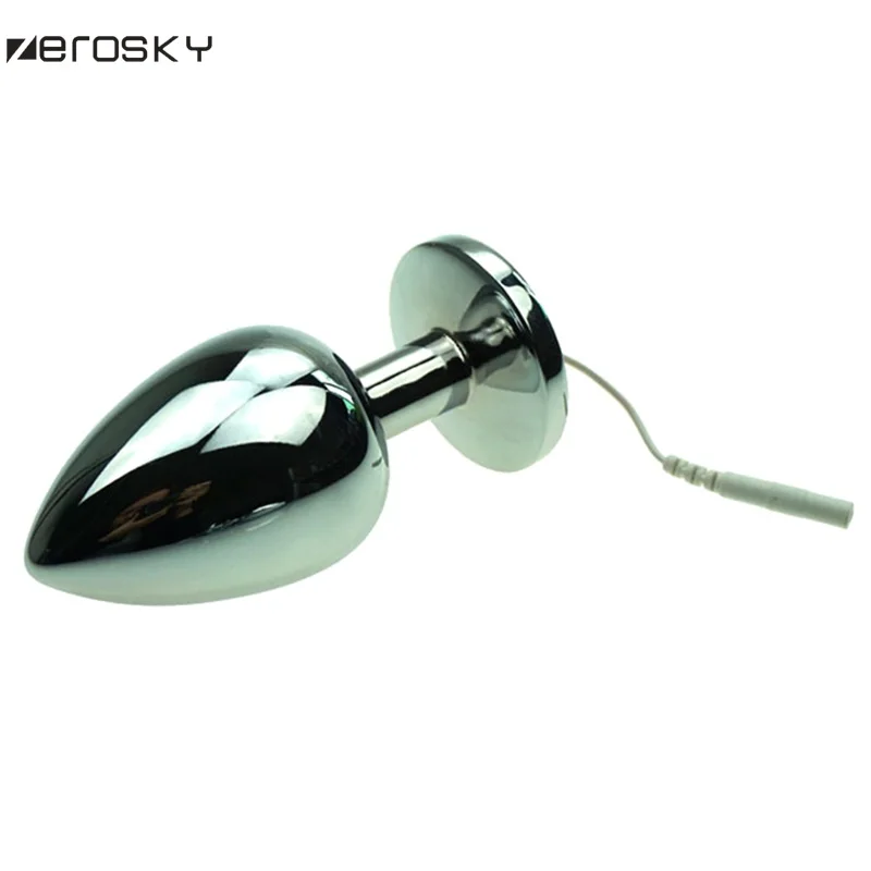 Анальная пробка с электрическим током импульсная терапия массажные аксессуары