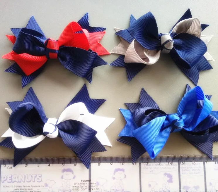 

200 шт 3,5 "смешанные цвета витой Бутик Grosgrain аксессуар, лента для волос Бесплатная доставка