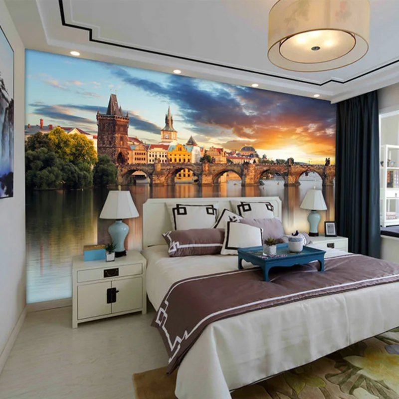 Фотообои красивые обои в европейском стиле картина на стену 3D фон для гостиной|3d