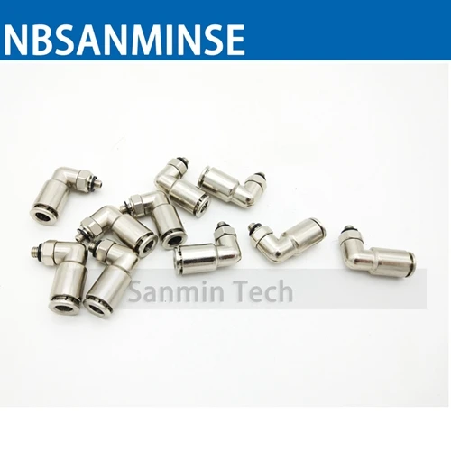 10 шт./лот MPL M5 1/8 1/4 3/8 1/2 цельнометаллический Пневматический фитинг, латунный фитинг, соединитель для воздушного фитинга Sanmin