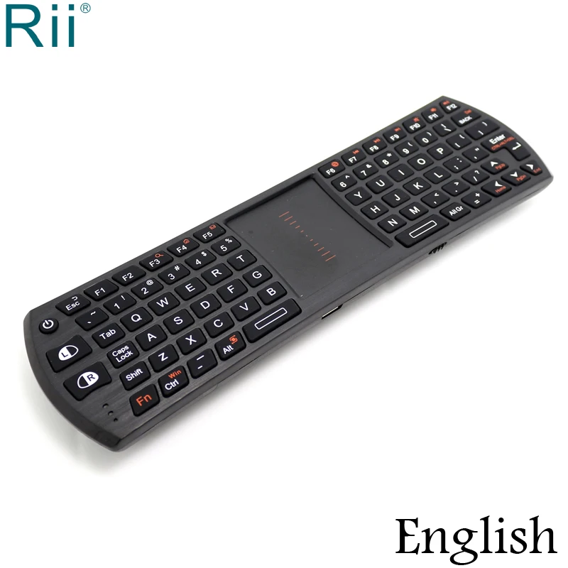 Rii i24T 2,4 ГГц мини беспроводная клавиатура с тачпадом мышь для Andorid tv Box, мини ПК, Coumpter