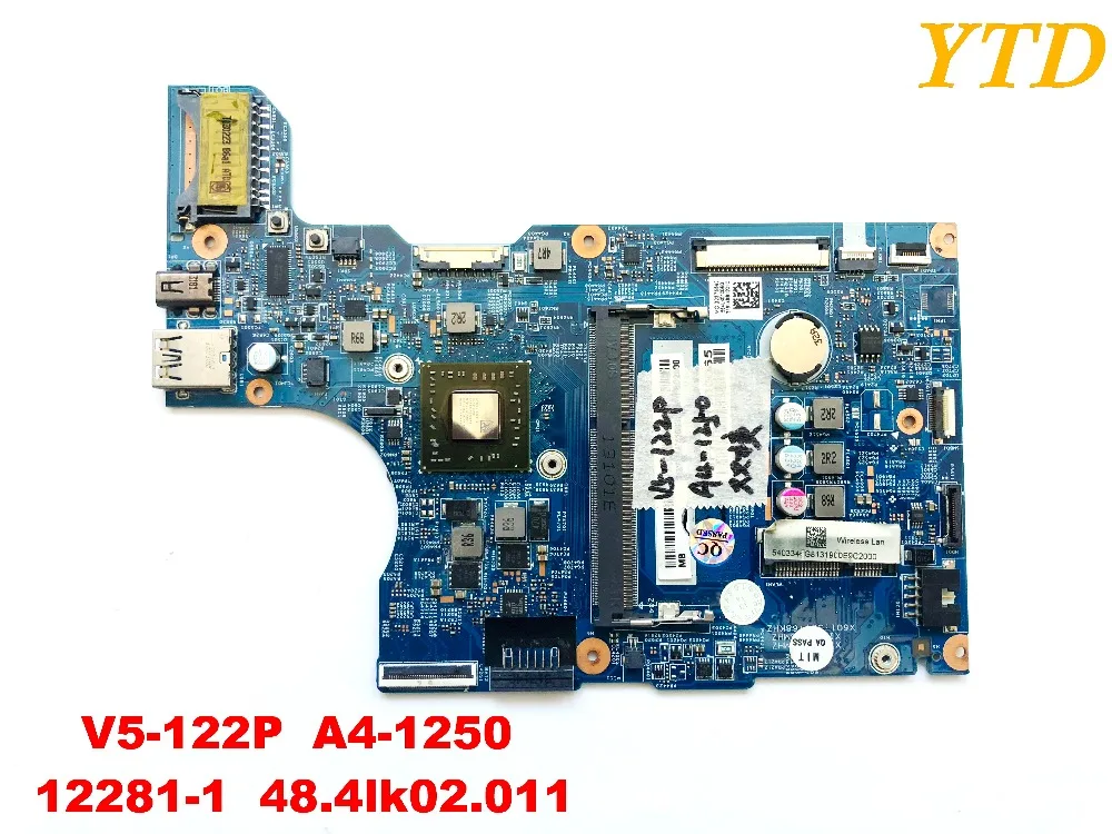 Оригинальный Для ACER V5-122P Материнская плата ноутбука A4-1250 12281-1 48.4lk02.011 испытанное