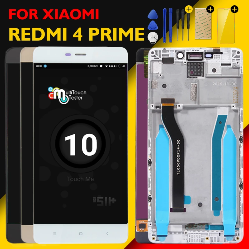 ЖК дисплей с рамкой для Xiaomi Redmi 4 Pro Prime сенсорный экран дигитайзером полный