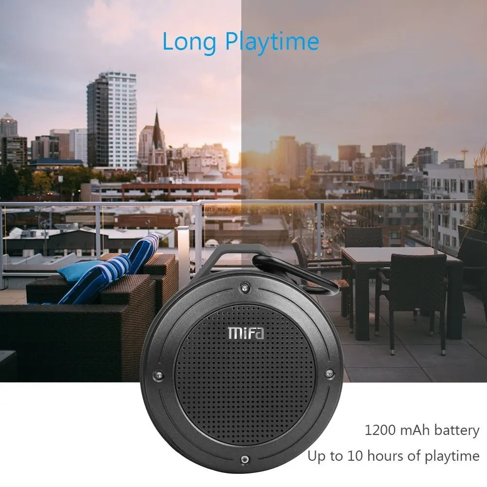 Mifa F10 Портативный Bluetooth Динамик душ 3D стерео звук баса Box пыле Водонепроницаемый