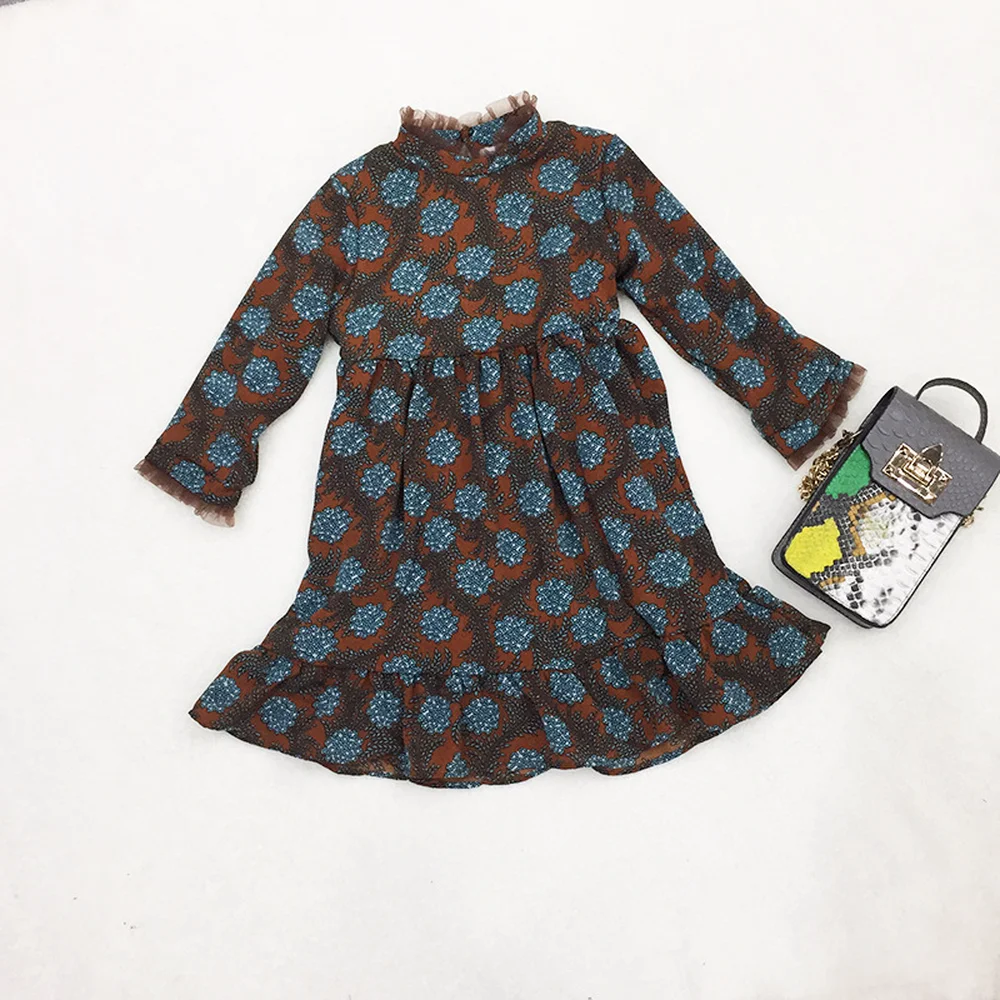 2019 г. Осень-зима новый год Корейская версия повседневные платья для девочек с