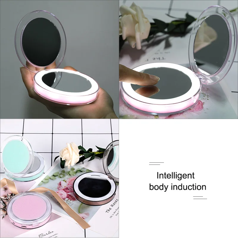 ROSALIND косметическое зеркало с легким карманом компактное портативное со