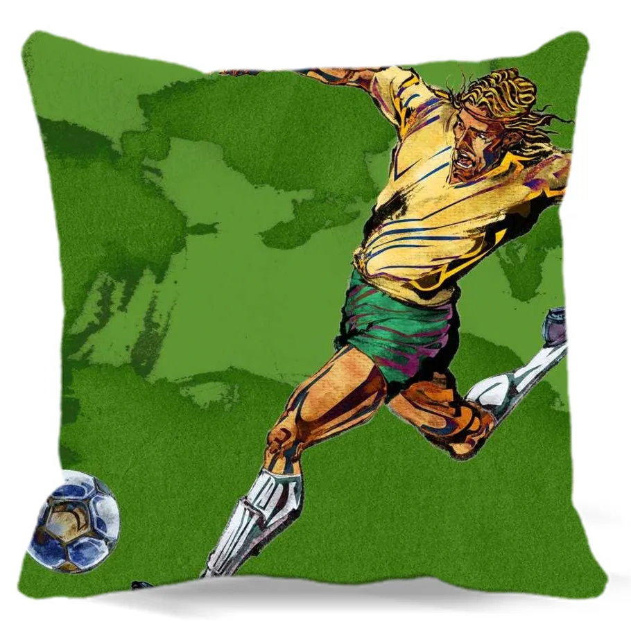 Чехол с изображением футбольных игроков на траве для автомобиля дома дивана