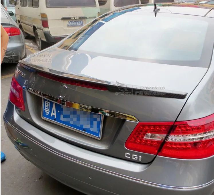 Для Benz W207 C207 Coupe 2 двери Спойлер углеродного волокна Материал Задний спойлер крыло