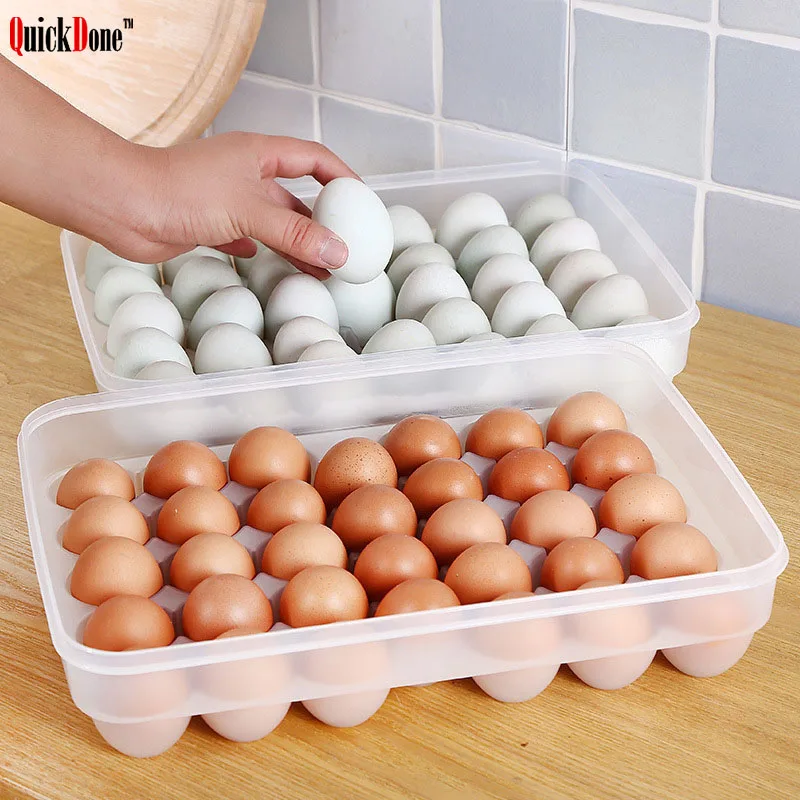 

Quickdone 34 Grids Egg Storage Box For Refrigerator Fresh Convenient Durable Container Keep Eggs Complete Kitchen TooSl AKC6098